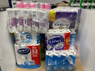 QTY OF KITCHEN & TOILET ROLLS TO INCLUDE ANDRES CLASSIC CLEAN TOILET ROLLS: LOCATION - B15