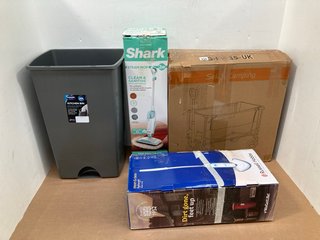 4 X HOUSEHOLD ITEMS TO INCLUDE SHARK STEAM MOP CLEAN & SANITISE: LOCATION - B14