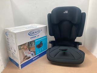 GRACO EVERSURE LITE R129 BOOSTER CAR SEAT TO INCLUDE BRITAX ROMER KIDFIX 2 Z-LINE INFANT CAR SEAT: LOCATION - B12