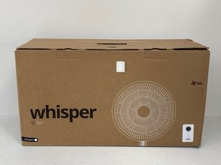 WHISPER DXCF03UK AIR FAN IN WHITE - RRP £108: LOCATION - FRONT BOOTH