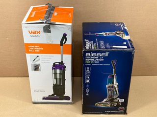 VAX MACH AIR LIGHTWEIGHT CORDED VACUUM CLEANER TO INCLUDE BISSELL PROHEAT REVOLUTION PET PRO CARPET WASHER: LOCATION - B10