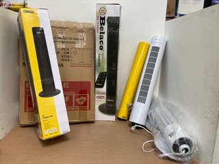 6 X HOUSEHOLD ITEMS TO INCLUDE BELACO OSCILLATING TALL TOWER FAN: LOCATION - B9