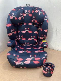 COSATTO NINJA 2 I-SIZE KIDS HIGH BACK CAR SEAT IN PRETTY FLAMINGO DESIGN: LOCATION - B5