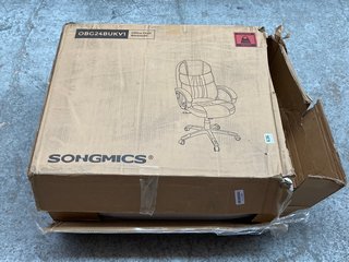 SONGMICS OBG24BUKV1 FAUX LEATHER OFFICE CHAIR IN BLACK: LOCATION - B3