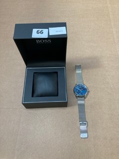 HUGO BOSS MENS HB.446.1.14.3651 STAINLESS STEEL CLASP WATCH: LOCATION - A-2