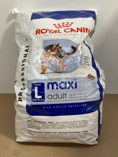 ROYAL CANIN 20KG MAX ADULT DRY DOG FOOD - BBE 10/06/2025: LOCATION - B1