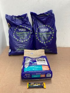 2 X YORA 6KG SUPER FOOD SMALL DOG BREED DRY FOOD - BBE 08/2025 TO INCLUDE PURINA ONE 2.8KG SENIOR DRY CAT FOOD BAG - BBE 11/2025: LOCATION - B1