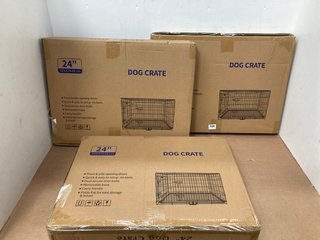 3 X 24" METAL DOG CAGES: LOCATION - C0