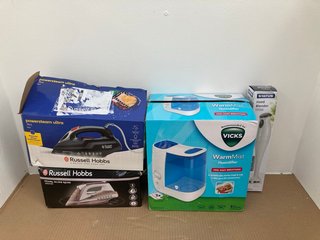 4 X HOUSEHOLD ITEMS TO INCLUDE VICKS WARM MIST HUMIDIFIER: LOCATION - C3