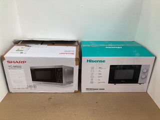 SHARP YC-MS02 MICROWAVE OVEN TO INCLUDE HISENSE H20MOWP1UK MICROWAVE OVEN: LOCATION - C3