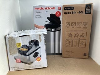 3 X HOUSEHOLD ITEMS TO INCLUDE CHEFMAN JUMBO FRY DEEP FRYER: LOCATION - C6