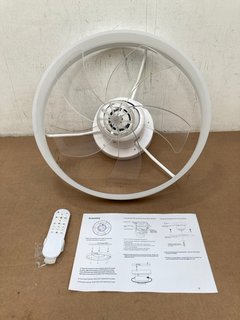 MOUNTED CEILING LIGHT FAN IN WHITE: LOCATION - C9