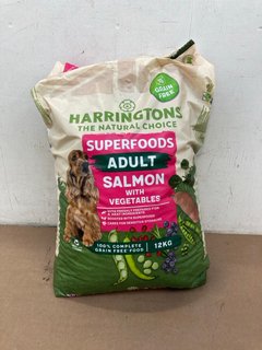 HARRINGTONS 12KG SUPER FOOD ADULT DRY DOG FOOD - BBE 01/11/2025: LOCATION - C9