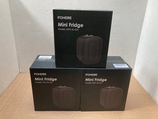 3 X FOHERE MFA-5L-GA MINI FRIDGES IN BLACK: LOCATION - A-1