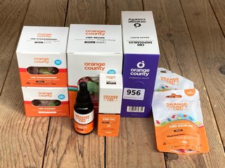 QTY OF ORANGE COUNTY CBD ITEMS TO INCLUDE CBD OIL - BBE 23/08/2025 (PLEASE NOTE: 18+YEARS ONLY. ID MAY BE REQUIRED): LOCATION - D0