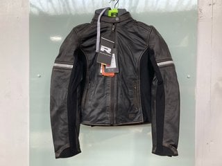 RICHA WOMENS TOULON 2 MOTORCYCLE JACKET IN BROWN - UK SIZE MEDIUM RRP £340: LOCATION - D15