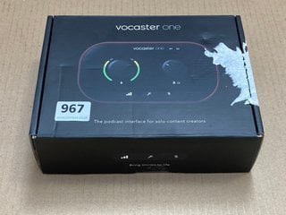 VOCASTER ONE PODCASTING INTERFACE FOR ONE PERSON: LOCATION - D15