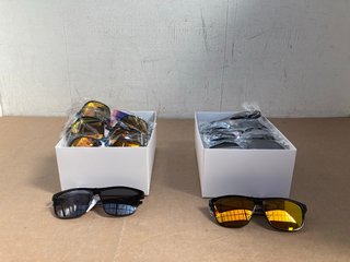 2 X MULTI-PACK ICOTURE SUNGLASSES IN VARIOUS DESIGNS TO INCLUDE BLACK LARGE FRAME: LOCATION - D14