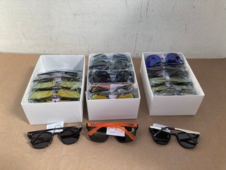 3 X MULTI-PACK ICOTURE SUNGLASSES IN VARIOUS DESIGNS TO INCLUDE BLACK LARGE FRAME: LOCATION - D14