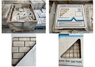 (COLLECTION ONLY) PALLET OF ASSORTED NATURAL STONE MOSAIC TILE SHEETS APPROX RRP £3000: LOCATION - D2