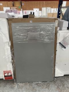 (COLLECTION ONLY) LIGHT GREY SLATE EFFECT 1100 X 700MM CONTRACT SHOWER TRAY - RRP £209: LOCATION - C5