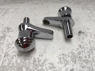 PAIR OF ALL CHROME BASIN PILLAR TAPS - RRP £110: LOCATION - RACKING 3