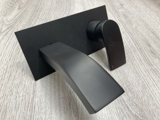 WALL MOUNTED BASIN MIXER IN BLACK - RRP £205: LOCATION - RACKING 1