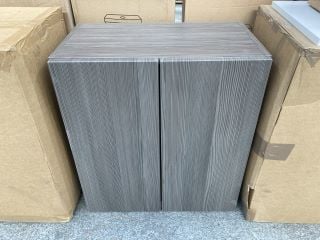 (COLLECTION ONLY) FLOOR STANDING/WALL HUNG 2 DOOR UNIT IN BODEGA GREY 600 X 340 X 660MM - RRP £225: LOCATION - D3