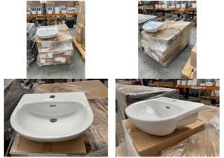 (COLLECTION ONLY) PALLET OF SEMI RECESSED SLIM DEPTH BASINS - RRP £1600: LOCATION - C7