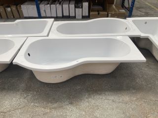 1700 X 850MM NTH LH P-SHAPED SHOWER BATH - RRP £339: LOCATION - C5