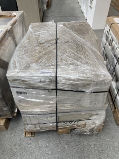 PALLET OF RAK 600 X 300MM PORCELAIN EXTERIOR GRADE FREEZE THAW RESISTANT TILES IN SURFACE OFF WHITE RELIEF APPROX 41M2 IN TOTAL 912KG - RRP £3365 (HEAVY ITEM, ADEQUATE VEHICLE & MANPOWER REQUIRE: LOC