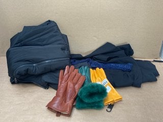 QTY OF ASSORTED JOHN LEWIS & PARTNERS LADIES CLOTHING ITEMS IN VARIOUS SIZES TO INCLUDE FUR LINED LEATHER GLOVES IN GREEN: LOCATION - F1