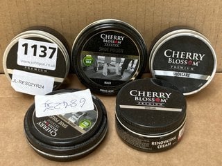 5 X TINS OF CHERRY BLOSSOM SHOE POLISH: LOCATION - F1