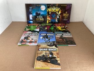 QTY OF ASSORTED BOOKS TO INCLUDE THE GEARHEADS GUIDE TO QUAD BIKES: LOCATION - E1