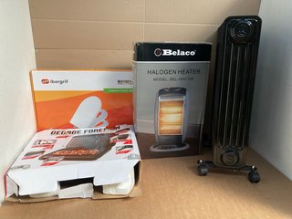 4 X ASSORTED HOUSEHOLD ITEMS TO INCLUDE BELACO BEL-HHC19S HALOGEN HEATER: LOCATION - E3