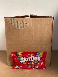 BOX OF SKITTLES 18PK FUN SIZE BAGS - BBE 18/6/25: LOCATION - E4