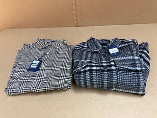 GANT OVERSIZED HOUNDSTOOTH COTTON SHIRT IN BLACK/WHITE - UK L - RRP £135.00 TO ALSO INCLUDE GANT HOUNDSTOOTH OVERSHIRT IN BLACK - UK L - RRP £265.00: LOCATION - E5