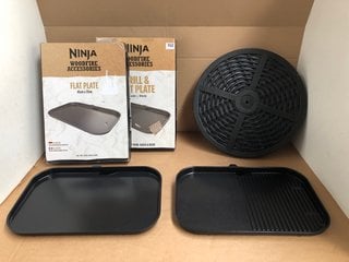 QTY OF ASSORTED KITCHEN ITEMS TO INCLUDE NINJA WOODFIRE ACCESSORIES STAINLESS STEEL NONSTICK GRILL PLATE: LOCATION - WH8