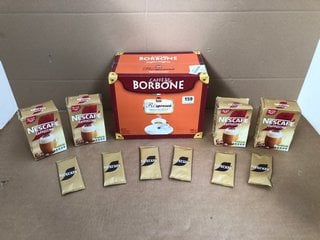 CAFFE BORBONE ESPRESSO COFFEE SACHETS BBD 06/26 TO INCLUDE 2 X PACKS OF NESCAFE COFFEE SACHETS BBD 06/25: LOCATION - WH9