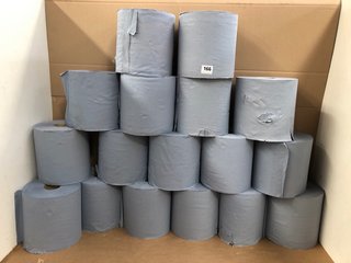 17 X ROLLS OF JUMBO SIZED INDUSTRIAL SUPER ABSORBENT BLUE ROLL: LOCATION - WH9