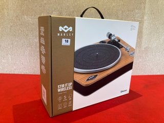 MARLEY STIR IT UP WIRELESS TURNTABLE - MODEL EM-JT002-SSB - RRP £209: LOCATION - BOOTH