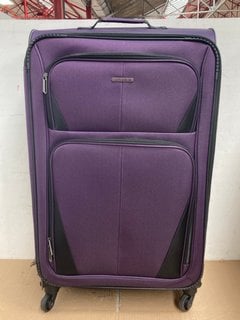 US TRAVELLER MAROON UPRIGHT LIGHTWEIGHT TRAVEL SUITCASE: LOCATION - H10