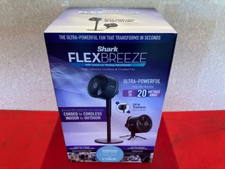 SHARK FLEX-BREEZE HIGH VELOCITY CORDLESS/CORDED FAN(SEALED) - MODEL FA220UK - RRP £199: LOCATION - BOOTH