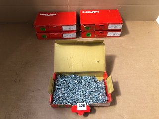 4 X BOXES OF 1000 HILTI 0.88-2.5MM SCREWS: LOCATION - H1