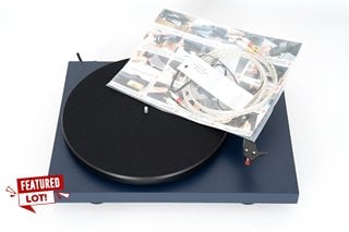 PRO-JECT DEBUT CARBON EVO AUDIOPHILE TURNTABLE WITH CARBON FIBRE TONEARM IN BLUE - RRP £499: LOCATION - BOOTH