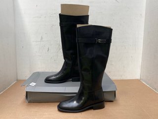 VAGABOND SHEILA TALL BOOTS IN BLACK LEATHER- UK SIZE 4 : RRP £215.00: LOCATION - G15