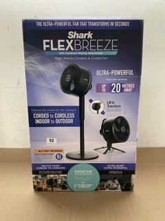 SHARK FLEX BREEZE ULTRA-POWERFUL CORD TO CORDLESS INDOOR TO OUTDOOR FAN: LOCATION - WH4