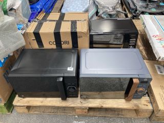 PALLET OF ASSORTED APPLIANCE ITEMS TO INCLUDE RUSSELL HOBBS MICROWAVE IN BLACK: LOCATION - B5 (KERBSIDE PALLET DELIVERY)