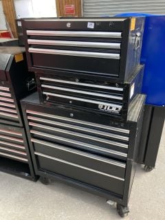 6 DRAWER WHEELED TOOL CHEST IN BLACK TO INCLUDE 2X 3 DRAWER TOOL CHESTS IN BLACK: LOCATION - B1