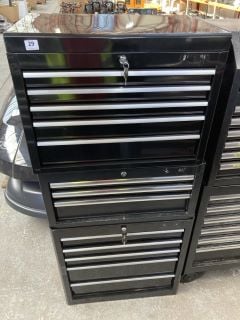 2 X 5 DRAWER TOOL CHESTS IN BLACK TO INCLUDE 3 DRAWER TOOL CHEST IN BLACK: LOCATION - B1